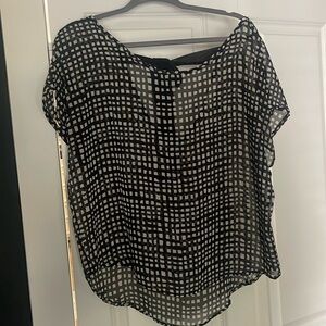 Black and White bow detail top